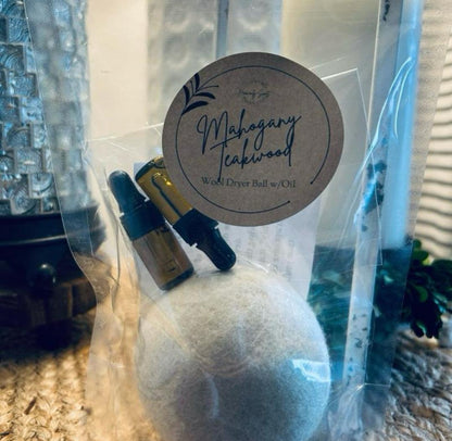 Wool Dryer Ball w/Fragrance Oil Refill